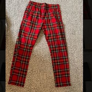 Forever 21 Red and Black Plaid Pants